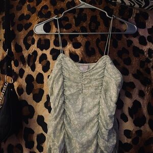 No Boundaries Light Green Floral Camisole